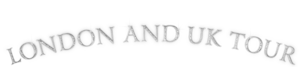 London and UK Tour heading in white lettering
